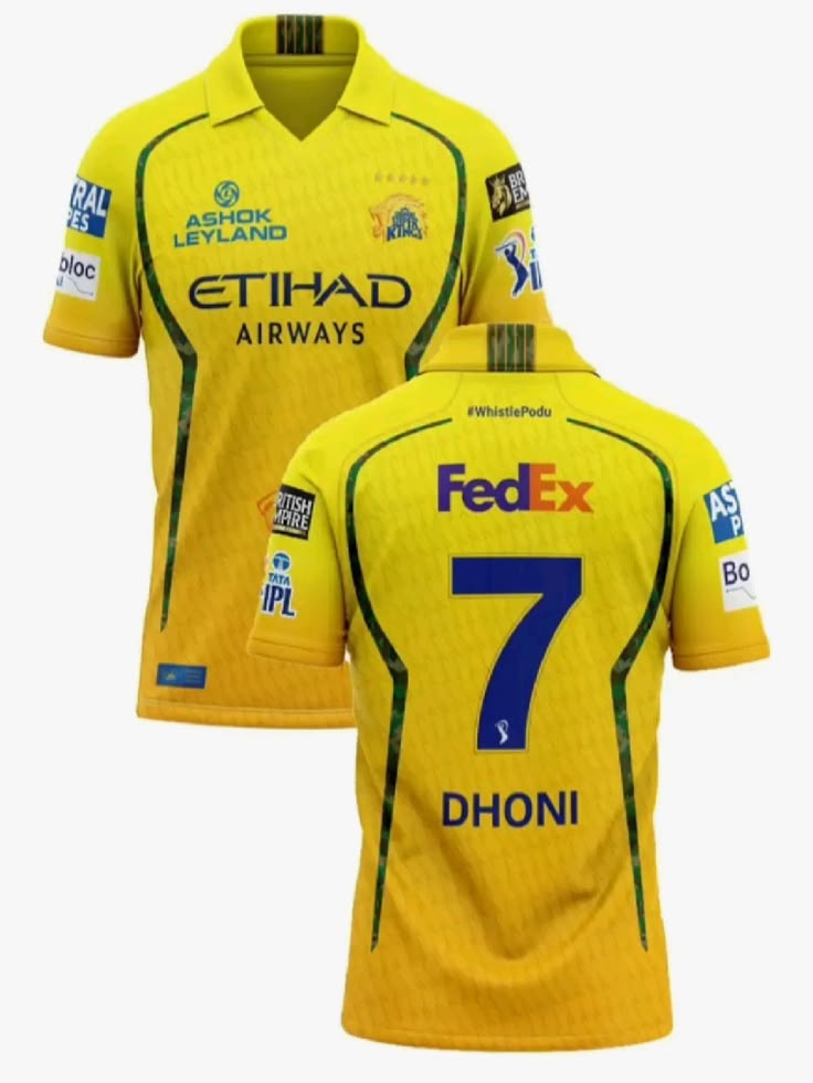 Csk Dhoni Jersey + Free Gift